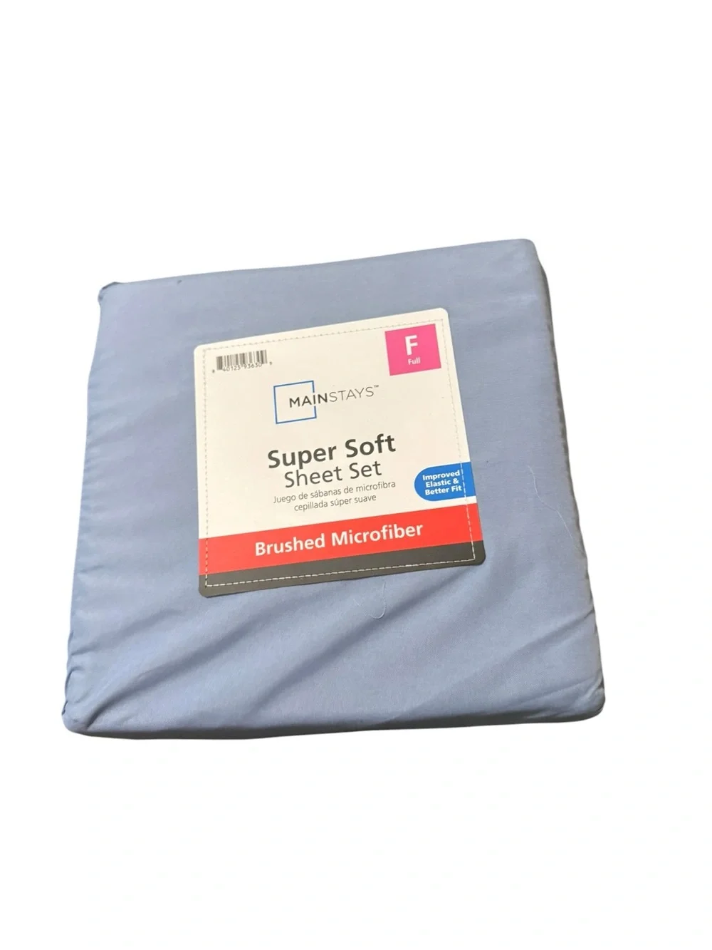 Mainstays Super Soft Brushed Microfiber Sheet Set - Placid Blue- Full Size